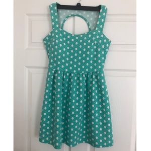 Polka Dot Teal Dress (good condition)